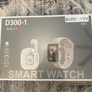 DMES D300-1 Smart Watch with Wireless Charging and Small Earphones Random Color